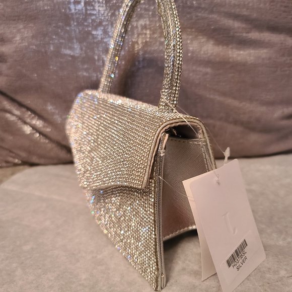 Silver Crystal Mini Purse - Picture 3 of 13